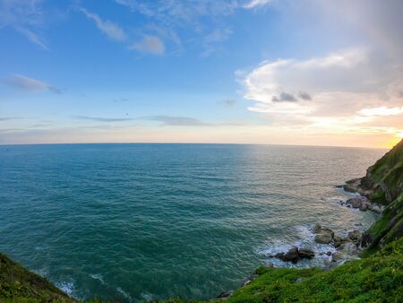 wonderful landscape Idyllic Scene Beach and rock on sky backgroundの写真素材