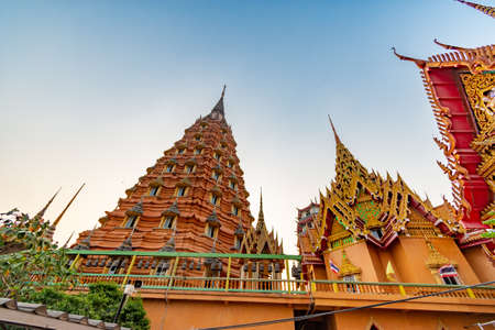 Thailand - 20 April 2020 : Wat Thum Sua or Tiger Cave Temple on sky background, Kanchanaburi Privince, Thailand.のeditorial素材