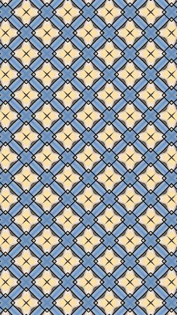 Seamless Pattern (Triangle shapes, White Star Light on Blue Textile Pattern)