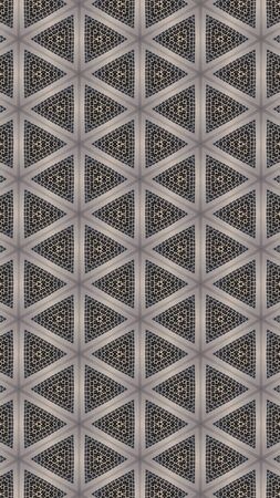 Seamless Pattern (Triangle shapes, White Star Light on Blue Textile Pattern)