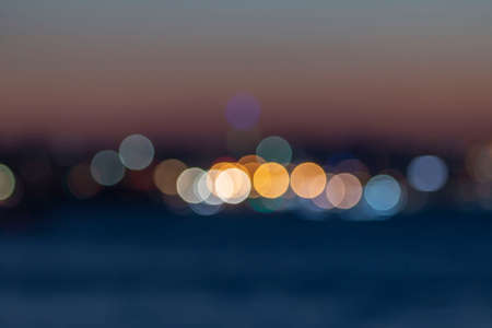 Colorful Street Lights Bokehの写真素材