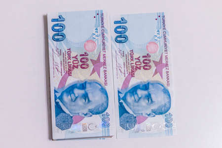 Turkish Lira, Turkish Money (Turkish Turk Parasi Lira)の写真素材