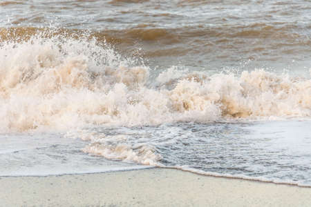 High wave view in stormy sea