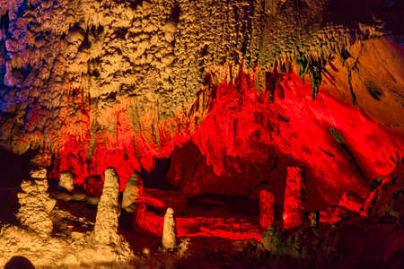 Formations inside the Gokgol Cave, Zonguldak, Turkey, September 5, 2020, Zonguldak, Turkeyの写真素材