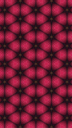 Seamless Pattern (Triangle shapes, White Star Light, Green, Red, Yellow, Pink, Geometric, Textile,...