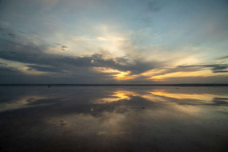 Beautiful Salt Lake Tuz Golu in Turkey. One of the largest salt lakes in the world.