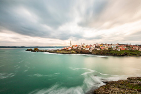 Famous Rumeli Lighthouse and the Bosporus in Istanbul August 05, 2020, istanbul, Turkeyの写真素材