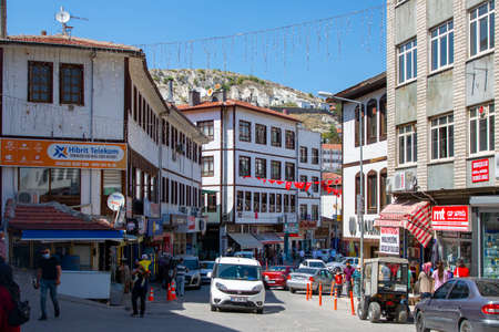 Beypazari, Ankara / Turkey - July 24 2020: Beypazari district center and traditional housesのeditorial素材