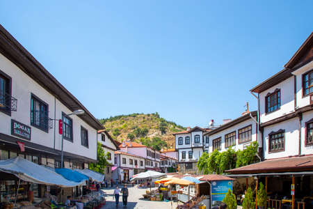 Beypazari, Ankara / Turkey - July 24 2020: Beypazari district center and traditional housesのeditorial素材