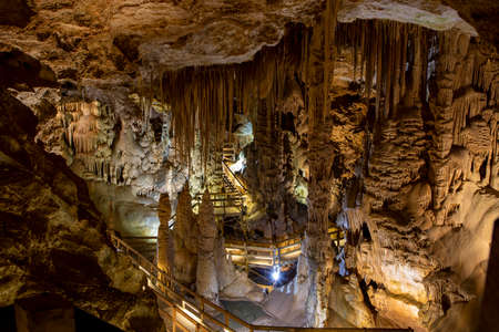 Gumushane, Turkey - 29 july 2020: Karaca Cave, 147 million years old natural formation, Wonder of nature, Torul District.のeditorial素材