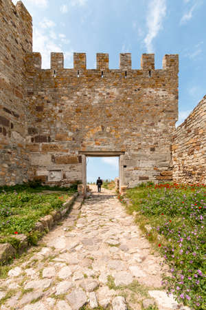 Historic castle in the enez county of Edirne, May 21, 2019, Edirne, Turkeyのeditorial素材