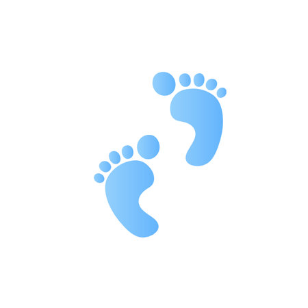 Blue Footprint design vector workのイラスト素材