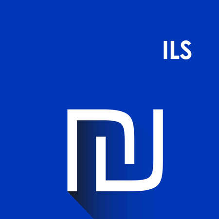 Israeli Shekel currency symbolのイラスト素材