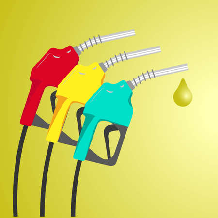 Gasoline Fuel Nozzle giving a dropのイラスト素材