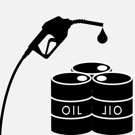 Gasoline Fuel Nozzle giving a dropのイラスト素材