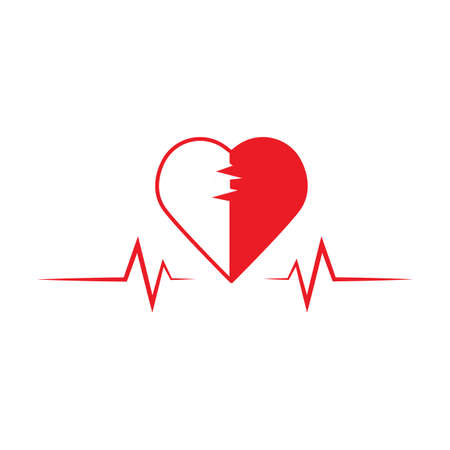 Heart rhythm showing table vector workのイラスト素材
