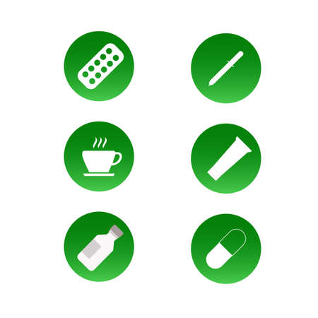 Vector work in set of medicine symbolsのイラスト素材