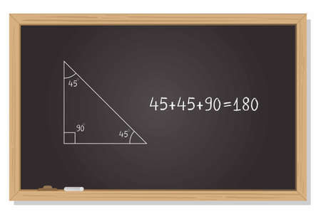 Upright triangle concept drawn on chalkboardのイラスト素材