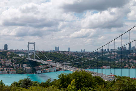 ISTANBUL, TURKEY, JUNE 18 2017, Istanbul Bosphorus from Otagtepe. Istanbul Turkeyのeditorial素材
