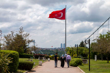 ISTANBUL, TURKEY, JUNE 18 2017, Istanbul Bosphorus from Otagtepe. Istanbul Turkeyのeditorial素材