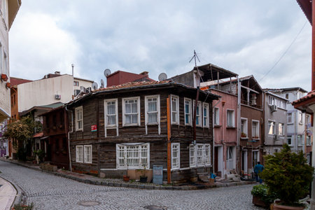 KADIRGA, ISTANBUL, TURKEY - DECEMBER 26, 2020: Historical Houses in KadÄ±rga Districtのeditorial素材