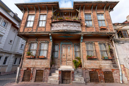 KADIRGA, ISTANBUL, TURKEY - DECEMBER 26, 2020: Historical Houses in KadÄ±rga Districtのeditorial素材