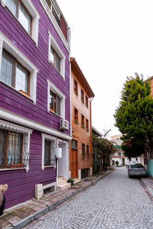 KADIRGA, ISTANBUL, TURKEY - DECEMBER 26, 2020: Historical Houses in KadÄ±rga Districtのeditorial素材