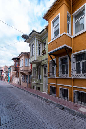 KADIRGA, ISTANBUL, TURKEY - DECEMBER 26, 2020: Historical Houses in KadÄ±rga Districtのeditorial素材