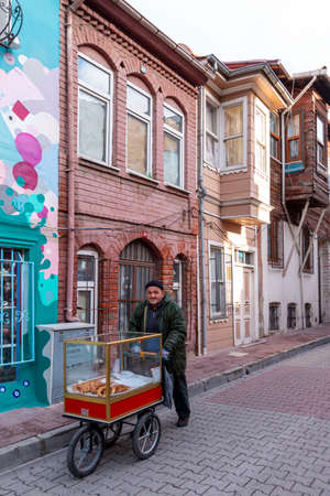 KADIRGA, ISTANBUL, TURKEY - DECEMBER 26, 2020: Historical Houses in KadÄ±rga Districtのeditorial素材