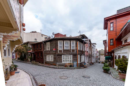 KADIRGA, ISTANBUL, TURKEY - DECEMBER 26, 2020: Historical Houses in KadÄ±rga Districtのeditorial素材