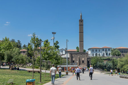 View of Hazrat Suleyman Mosque in Diyarbakir, 19 june 2023, Turkey,のeditorial素材