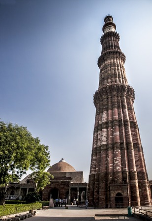 The qutub minar complex delhi in indiaの写真素材