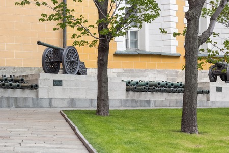 cannon weapon historic Russian landamark in moscowのeditorial素材