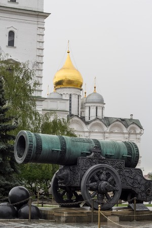 cannon weapon historic Russian landamark in moscowのeditorial素材