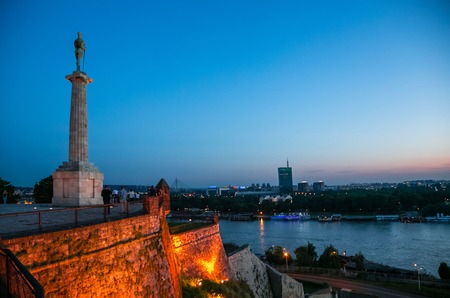 view of the city of blegrado in serbiaの写真素材