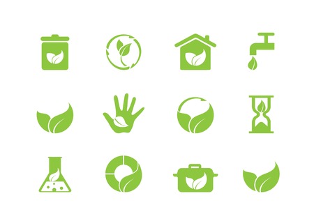 Simple icons set perfect for nature, health and othersのイラスト素材