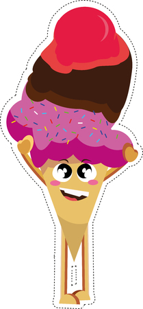 Very cute designed ice cream vector that can be used in various templatesのイラスト素材
