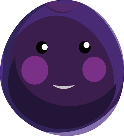 Cartoon plum that can be used in various templatesのイラスト素材