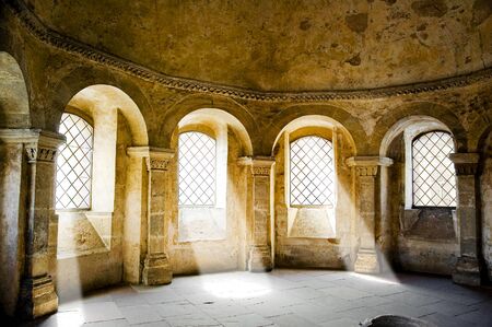 Old roman town gate in Trier Germany on public groundの写真素材