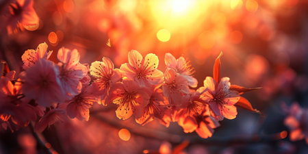 This close-up photo showcases a tree with vibrant pink flowers as its main subject.の素材