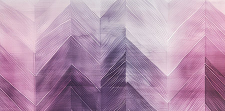 A modern twist on the classic zigzag pattern, featuring a purple and white abstract background with intersecting lines creating a dynamic visual effect. The lines create a sense of movement and depth in the composition.の素材