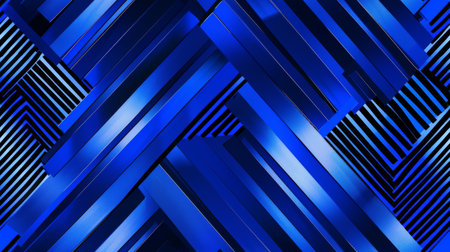 A blue and silver patterned background with a blue and silver stripe. The blue and silver pattern is made up of many small squaresの素材