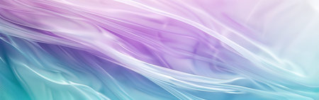 A purple and blue wave pattern with a white background. The colors are bright and vibrant, giving the image a lively and energetic mood. The wave pattern suggests movement and fluidity. Overallの素材