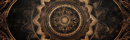 A beautifully crafted mandala featuring elaborate designs and rich textures, perfect for enhancing a serene environment or as artistic inspiration.の素材