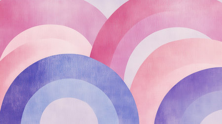 Pastel shades of lavender and pink gently overlap to form a minimalist watercolor background, evoking a tranquil and soothing ambiance perfect for various creative projects.の素材