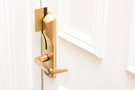 Electronic key card, security lock.の写真素材