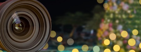 Professional Camera Lens with blur background effect