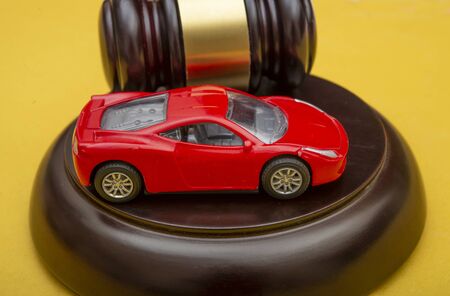 Theme of driving and the law, car protecting conceptの写真素材