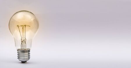 Light Bulb Idea concept on white banner template.の写真素材