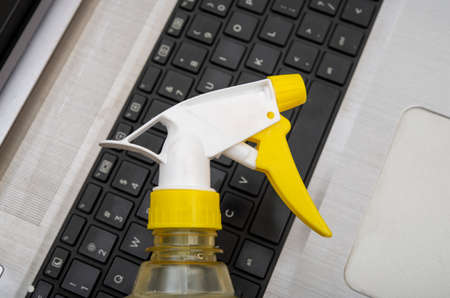 Grey and blue light crumpled rustic paper making a background.の写真素材